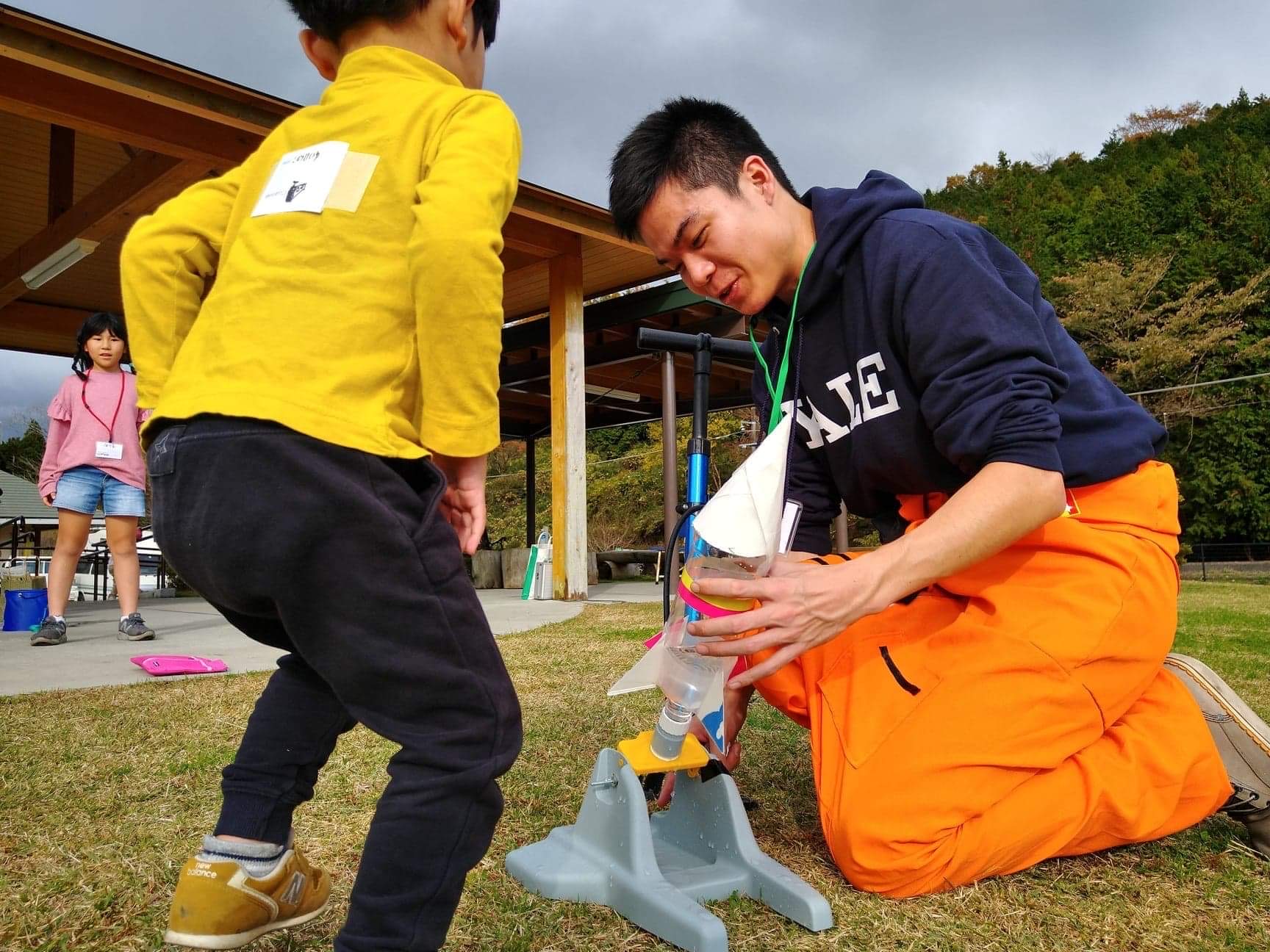 静岡県小山町　水ロケット教室　実施！！